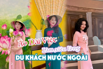 Du khách nước ngoài xúng xính áo dài, trải nghiệm văn hóa dân tộc Việt Nam trong chuyến du lịch Đà Nẵng Du khách nước ngoài xúng xính áo dài, trải nghiệm văn hóa dân tộc Việt Nam trong chuyến du lịch Đà Nẵng