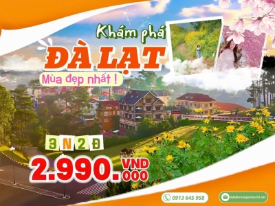 Du lịch Đà Lạt mùa đẹp nhất - Tour Đà Lạt 3N2Đ giá tốt nhất Du lịch Đà Lạt mùa đẹp nhất - Tour Đà Lạt 3N2Đ giá tốt nhất