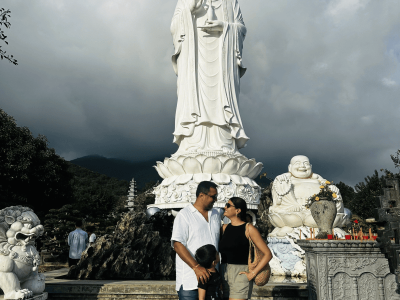 越南岘港岘港观音像,山茶半岛,五行山,龙桥,韩市场一日游【尽情探索越南岘港内城，享用海鲜午餐，体验传统奥戴】