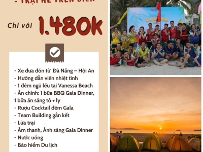 VANESSA BEACH CAMPING - TRẠI HÈ TRÊN BIỂN 2N1Đ