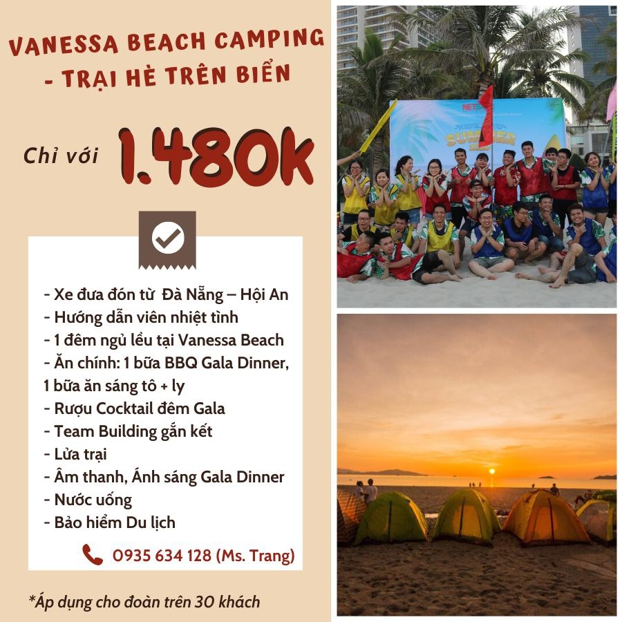 VANESSA BEACH CAMPING - TRẠI HÈ TRÊN BIỂN 2N1Đ